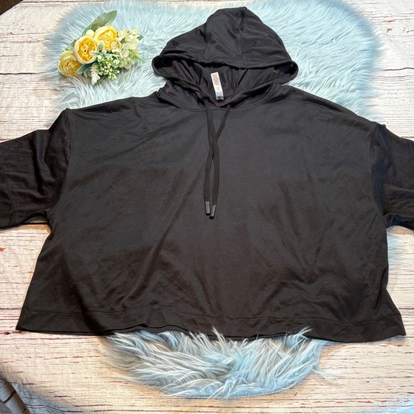 Athleta Black Vapor Hooded Tee sz S - Picture 1 of 8